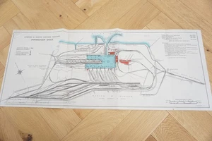 1937 LNER Immingham Docks Eisenbahn Plan Karte - Bild 1 von 4