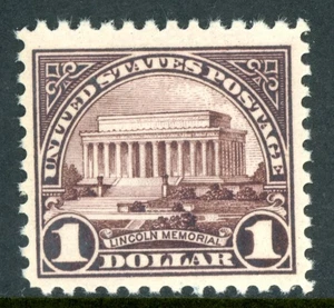 Cuarta Oficina EE. UU. 1923 $1,00 Violeta Marrón Perf 11 Scott #571 MNH I523 - Imagen 1 de 6