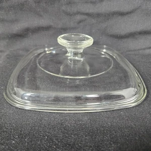 Tapa de repuesto vintage con cúpula de vidrio cuadrado Corning Ware Pyrex A-7-C solo OEM - Imagen 1 de 6