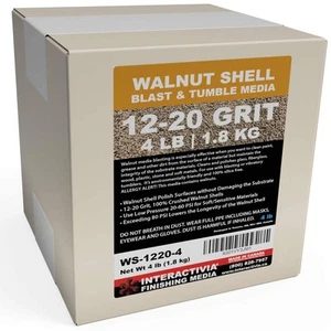 4 lbs or 1.8 kg Ground Walnut Shell Media 12-20 Grit - Medium Course Walnut S... - Picture 1 of 8
