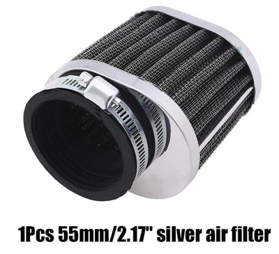Limpador de filtro de entrada de ar carburador de alto fluxo 55 mm para motocicleta Dirt Pit Bike - Imagem 1 de 4
