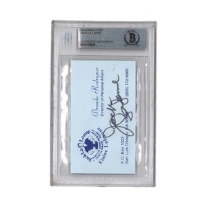 Biglietto da visita firmato autografato Jack LaLanne Beckett - Foto 1 di 2