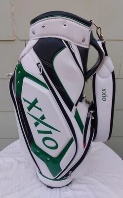 XXIO CUP STAFF BAG 5 WAY DIVIDERS GOLF BAG  WHITE BLACK GREEN  - Image 1 of 4