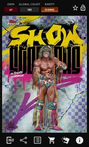 Ultimate Warrior - Showstoppers Checkerboard Iconic Topps Slam WWE Finest 25 - Picture 1 of 1
