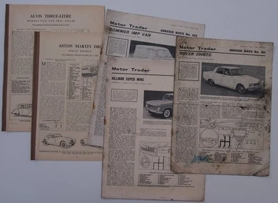Service Data Sheet for Classic Vehicle Motor Trader and others Multi-Listing - Image 1 of 4