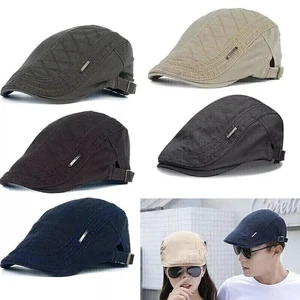 UK Herren Leinen Schiebermütze Leichte Schirmmütze Bakerboy Newsboy Sommermütze - Bild 1 von 22