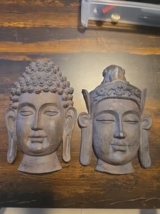 Set Of Two Buddhism Mask -Buddha- 7 1/2" - Picture 1 of 8