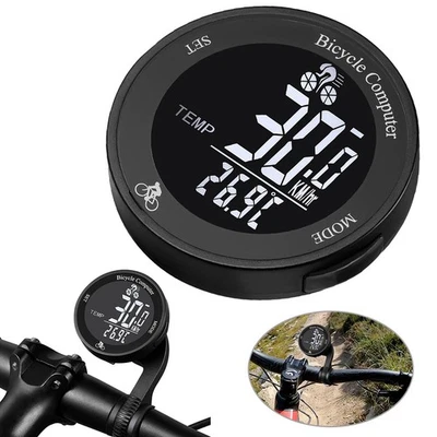 Kabellos LCD Funk Fahrradcomputer Fahrrad Tachometer Radfahren Kilometerzähler - Bild 1 von 4