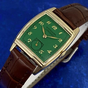 Vintage 1950’s Man’s WITTNAUER LONGINES Stunning Green Dial Serviced & WARRANTY - Picture 1 of 10