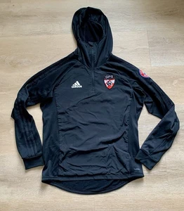 Adidas FC Bayern München ClimaWarm 1/4 Zip Hoodie Herren M schwarz Fußball Pullover - Bild 1 von 7