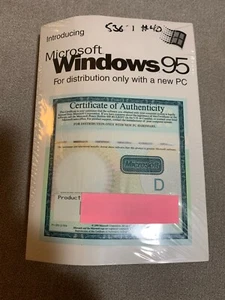 Microsoft Windows 95 OS PC Floppy Disk 3.5" SEALED Tan Disks - Picture 1 of 2