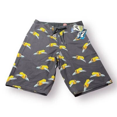 Volcom Flying Taco Board Shorts Size 32" 4 Way Stretch Trunks Retro Y2K BNWT - Image 1 of 4
