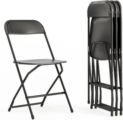 Hercules Series Plastic Folding Chairs for Parties and Weddings, Stackable Comme - Image 1 of 4