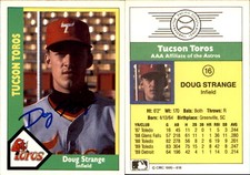 Doug Strange Signed 1990 CMC #618 Card *Autograph Den* Auto