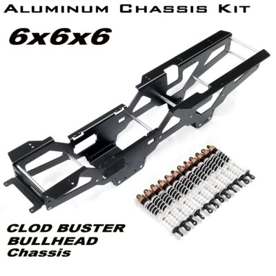 Custom Aluminum 6X6X6 Chassis kit with dampers for TAMIYA Clodbuster/Bullhead - Image 1 of 4