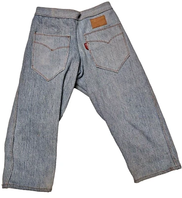 LEVIs ребенка ясельного возраста ручной работы винтажный редкая джинсовая ткань 1980-х крошечные джинсы LEVIS Baby кукла размер - Изображение 1 из 4