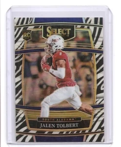 2022 Panini Select Draft Picks Jalen Tolbert Concourse Zebra Prizm Insert Card - Picture 1 of 2