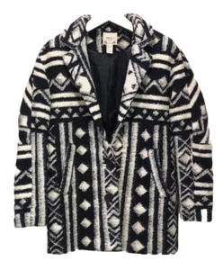 Wool Jacket Womens Medium M Southwest Tribal Aztec Boho Lagenlook Festival Music - Picture 1 of 9