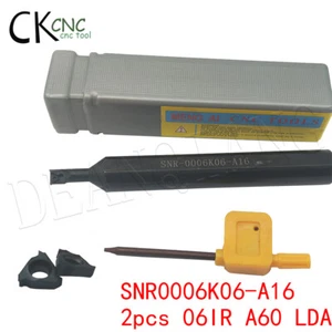 SNR0006K06-A16 6mm×125mm Lathe Threading Boring Bar Turning Tool + 2pc 06IR A60 - Picture 1 of 6