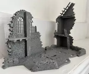 28 mm danneggiato fabbrica magazzino Wargaming industriale fattoria costruzione terreno rovine - Foto 1 di 7