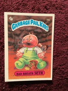 VINTAGE 1985 Garbage Pail Kids #70a Bad Breath Seth - Series 2 - Retro - Picture 1 of 6