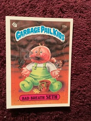 VINTAGE 1985 Garbage Pail Kids #70a Bad Breath Seth - Series 2 - Retro - Image 1 of 4