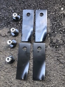 4 x Blades & Bolts fits Rear Catcher Rover Lawn Mowers A01118K A00672K ARCH - Picture 1 of 4