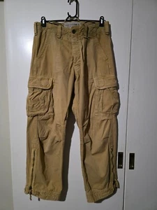 Mens ABERCROMBIE & FITCH Beige Cargo Pants - Size Medium (T05) - Picture 1 of 3