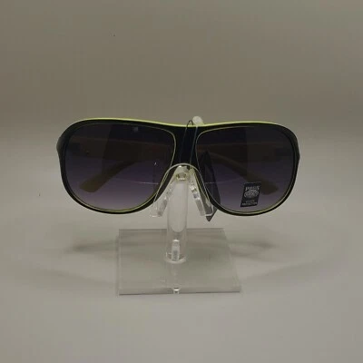 PUGS Gear Style 1102 Fashion Sunglasses Black w/ yellow Oversize lens UV400 #218 - Image 1 of 4