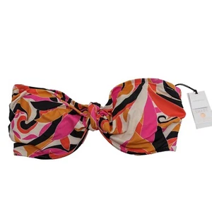 Shade & Shore 36DD Underwire Strapless Bikini Top Orange Pink White Black - Picture 1 of 4