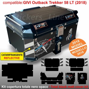 Kit de Pegatinas Compatible Bauletto Superior Caso Givi 58 Lt 2018 BMW R1200