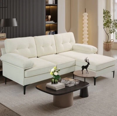 Sofá seccional convertible, sofá convertible en forma de L, chaise reversible Foto 1 de 4