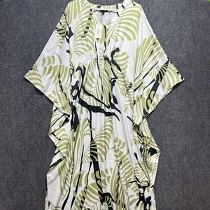 Ador Satin Floral Print Elastic Waist Maxi Dress Size Large Summer Beach - Picture 1 of 14
