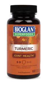 Bioglan Superfoods Organic 1000mg Turmeric 60 Capsules + Vit D - Picture 1 of 3