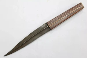 Damascus steel blade Dagger Knife wood handle P 371 10 inch - Picture 1 of 11