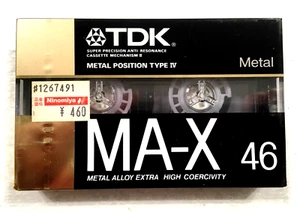 TDK MA-X 46 vintage audio cassette blank tape sealed Made in Japan Type IV v1 - Picture 1 of 2