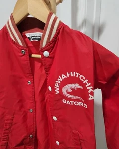 Vintage 70s 80s Toddler Rain Jacket Wewahitchka Gators Red 5T* / Kids 6 Voltex - Picture 1 of 6