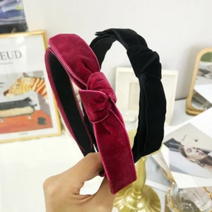 Neu Damen Samt Krawatte Stirnband Haarband Twist Knoten Haarbänder Reifen Zubehör - Bild 1 von 12