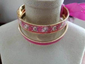 NWOT Vera Bradley Bangle Bracelet Set In Pink And Lilli Bell, Rare Retired... - Picture 1 of 3
