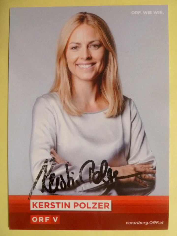 -ah- Kerstin Polzer - ORF Autogrammkarte (Moderatorin) - Bild 1 von 1