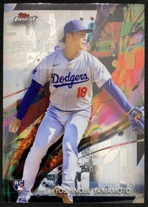 2024 Topps Finest Yoshinobu Yamamoto Rookie Los Angeles Dodgers #50 - Picture 1 of 2