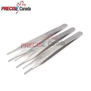 3 Adson Forceps Serrated Dressing Tweezers Surgical Veterinary 4.75" - Picture 1 of 1