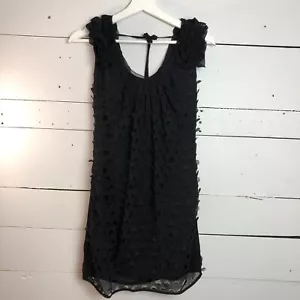 NWT Peppe Pelusso Black Hole Punch Dress Size Small - Picture 1 of 7