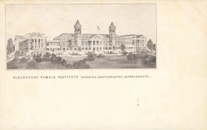 Vintage Postcard Blackstone Female Institute - Picture 1 of 2