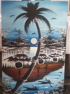 Original water painting Cape Verde local island life - Picture 1 of 15