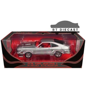 GREENLIGHT 1978 FORD MUSTANG II KING COBRA 1/18 DIECAST SILVER 13670 - Picture 1 of 1