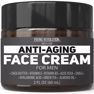 Mens anti Aging Face Cream - Mens Face Moisturizer for Men with Hyaluronic Acid, - Picture 1 of 12