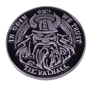 Odin Pin Anstecker Brosche Valknut Runen Thor  Wikinger  30mm - Bild 1 von 2