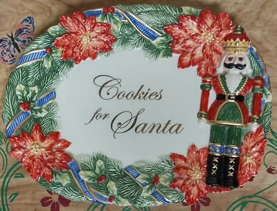 Fitz And Floyd First Ladies KENNEDY NUTCRACKER COOKIE PLATTER NIB