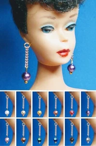 Dreamz LONG DROP PEARL CHAIN EARRINGS Jewelry for 11.5" doll - 12 COLORS! - Picture 1 of 16